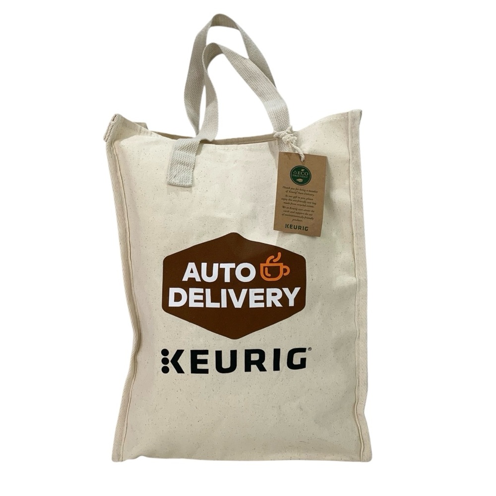Keurig Canvas Recycled Tote Bag NWT Coffee Delivery